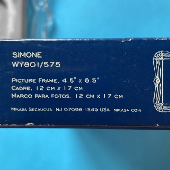 Mikasa Simone Crystal Picture Frame for 4.5 x 6.5 Pic NIB - Picture 8 of 9